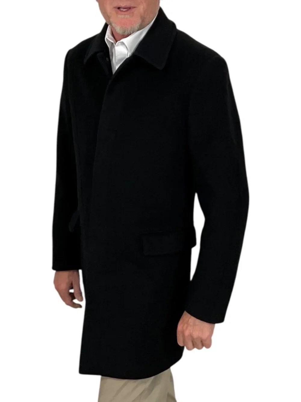 Banana Republic Wool Car Coat M Black Mid Length Fall